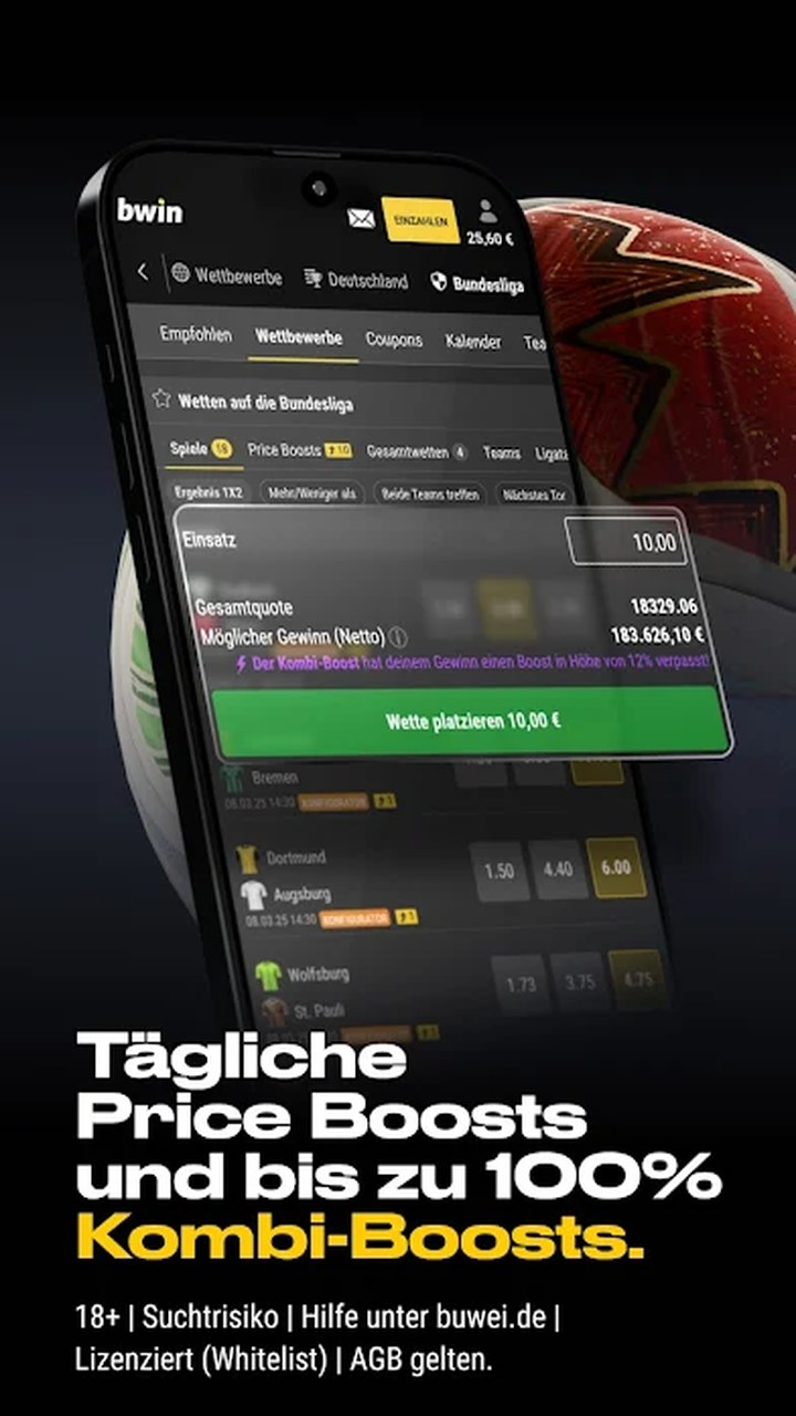 Bwin Buzz in-play betting screen